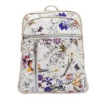Virágos műbőr hátizsák négy rekesszel 2852