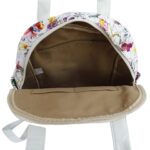 Lekerekített virágos műbőr hátizsák 5084