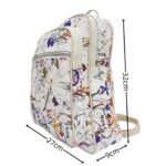 Virágos műbőr hátizsák négy rekesszel 2852
