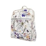 Virágos műbőr hátizsák négy rekesszel 2852