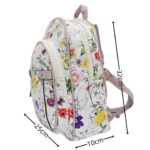 Lekerekített virágos műbőr hátizsák 5084