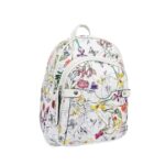 Lekerekített virágos műbőr hátizsák 5084