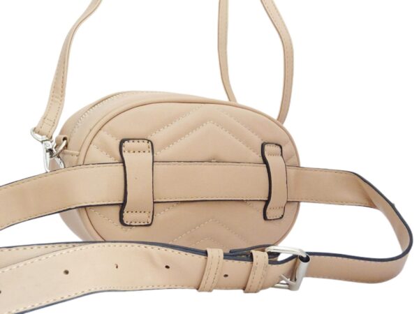 Női műbőr ovális öv és oldaltáska H320