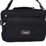 Férfi oldaltáska fekete fekvő 6571