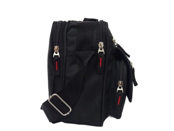 Férfi oldaltáska fekete fekvő 6571