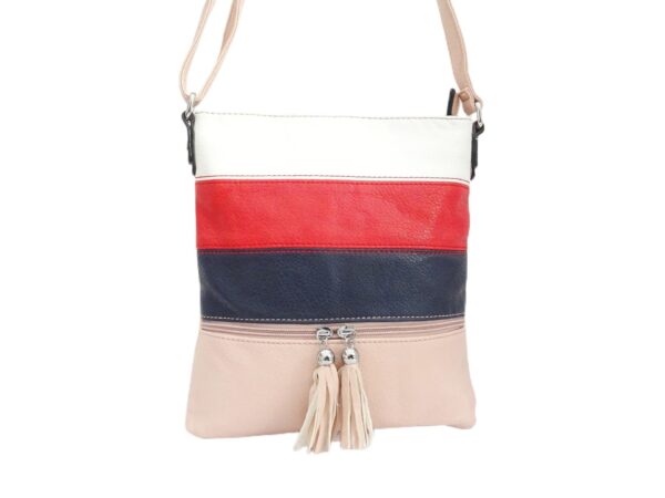 A9502pink Női műbőr színes oldaltáska A9502