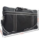 115170back Nagy méretű utazótáska feketében 115170