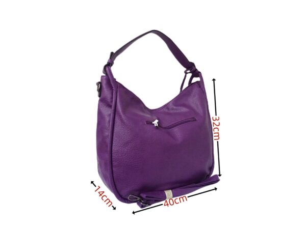 Női műbőr bojttal dízsített válltáska 6516