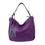 Női műbőr bojttal dízsített válltáska 6516