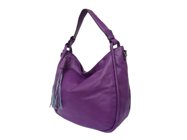 Női műbőr bojttal dízsített válltáska 6516