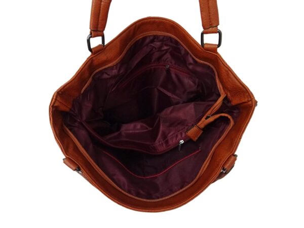 Női műbőr bojttal dízsített válltáska 6516