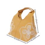 Női műbőr mini kézitáska himzéssel K001