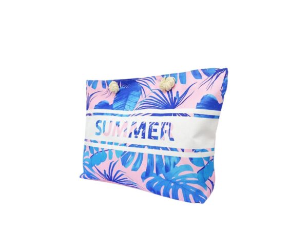 Levél mintás női vászon strandtáska 220-9