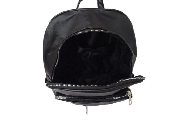 Három cipzáras műbőr hátizsák 8098