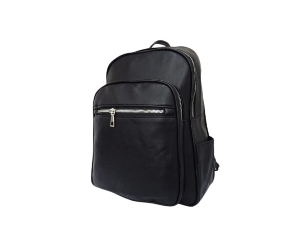 Három cipzáras műbőr hátizsák 8098
