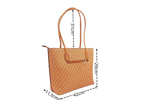 3D-s fonott mintás műbőr válltáska szett C6095