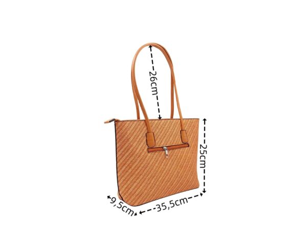 3D-s fonott mintás műbőr válltáska szett C6095