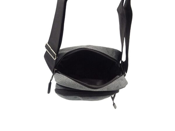 Kis álló férfi vászon oldaltáska sokzsebes H577