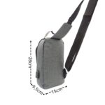 Vászon oldaltáska USB töltőporttal Q001