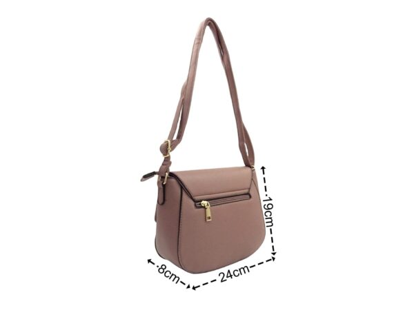 Elegáns kis oldaltáska fém dísszel G7145