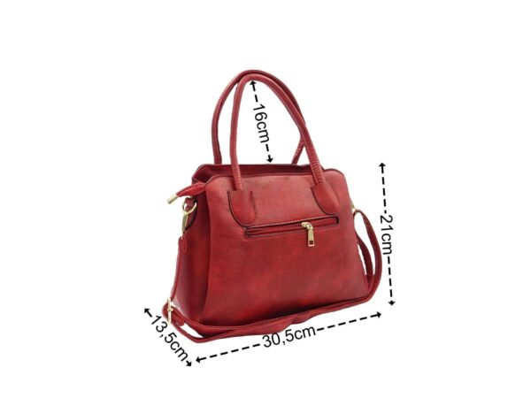 Műbőr női válltáska aranyfém disszel 8817