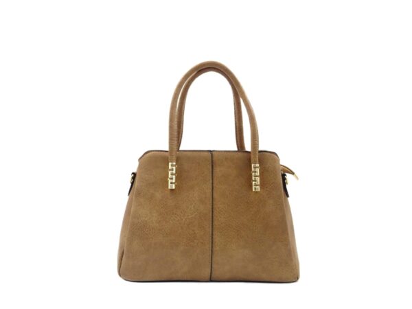 Műbőr női válltáska aranyfém disszel 8817