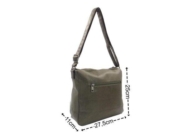 Sokzsebes letisztult műbőr oldaltáska C8216