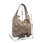 G7319back Női műbőr válltáska elől cipzárral díszített G7319