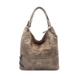 G7319bronze Női műbőr válltáska elől cipzárral díszített G7319