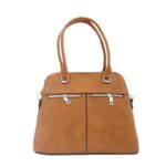 HK1207brown Lekerekített válltáska cipzáras zsebbel HK1207