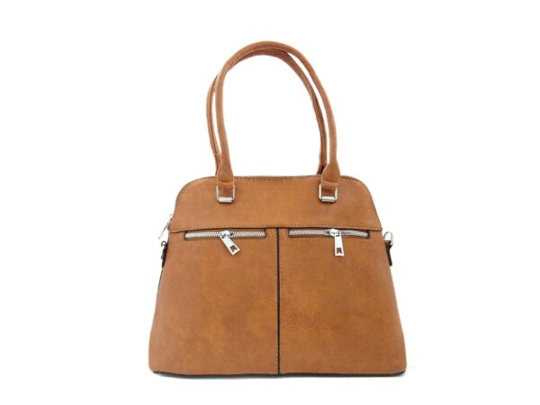 HK1207brown Lekerekített válltáska cipzáras zsebbel HK1207