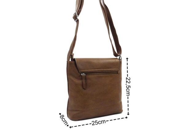 Női műbőr oldaltáska lehajtóval A-9530