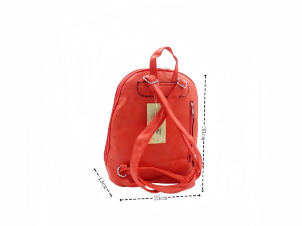 Lekerekített műbőr hátizsák H1013