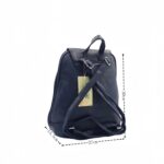 Lekerekített műbőr hátizsák lehajtóval H2856