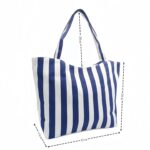 Kagyló mintás strandtáska csíkos 49-3