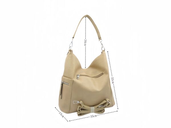 Elegáns műbőr válltáska sokzsebes GH1038