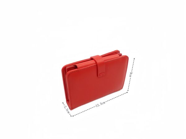 Patentos kis műbőr pénztárca fém dísszel K05 - 12db/doboz