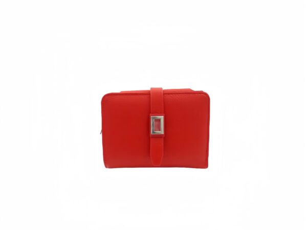 Patentos kis műbőr pénztárca fém dísszel K05 - 12db/doboz