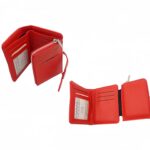 Patentos kis műbőr pénztárca fém dísszel K05 - 12db/doboz