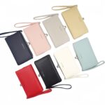 Letisztult fémcsatos műbőr pénztárca K21 - 12db/doboz