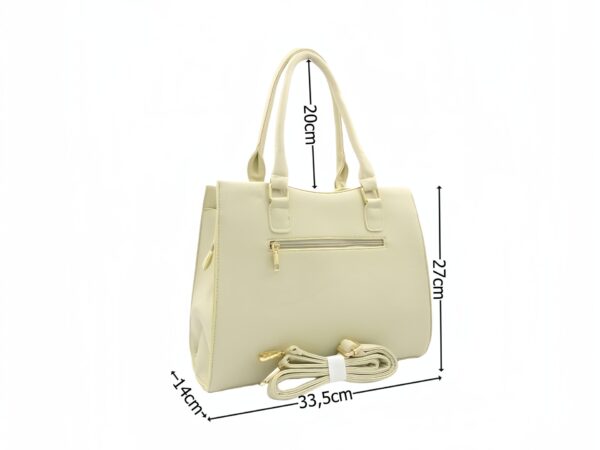 Letisztult szögletes válltáska felhelyezhető dísszel L301