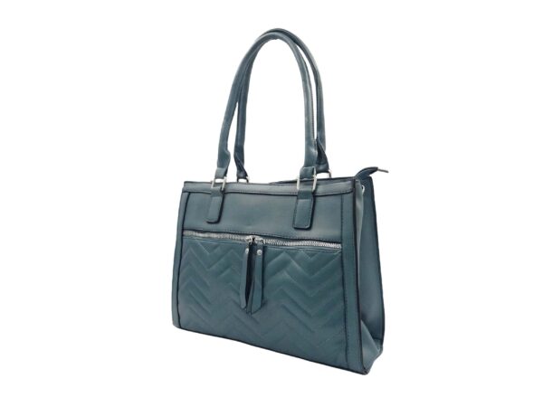 Szögletes műbőr válltáska hullámmal 6117