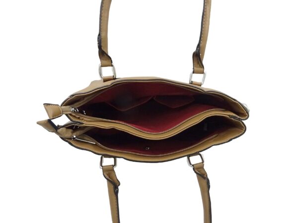 Letisztult műbőr válltáska három részes HK1232