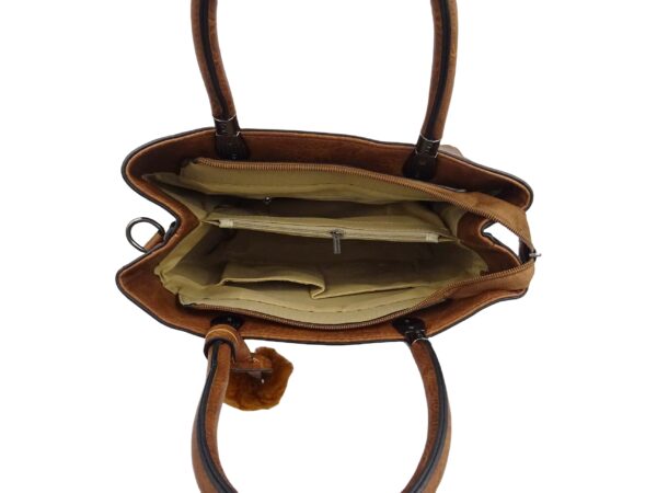 L0317in Elegáns műbőr kézitáska pompommal L0317