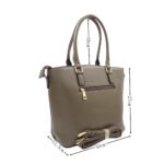 Merevített válltáska karika dísszel L93506A