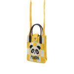 A-12side Fonott kis kockás mobiltáska pandával A-12