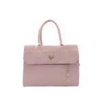 L306pink Merevített válltáska dísz lehajtóval L306