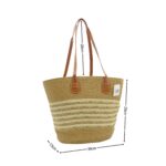 Szalma táska barna vállpánttal 44-2