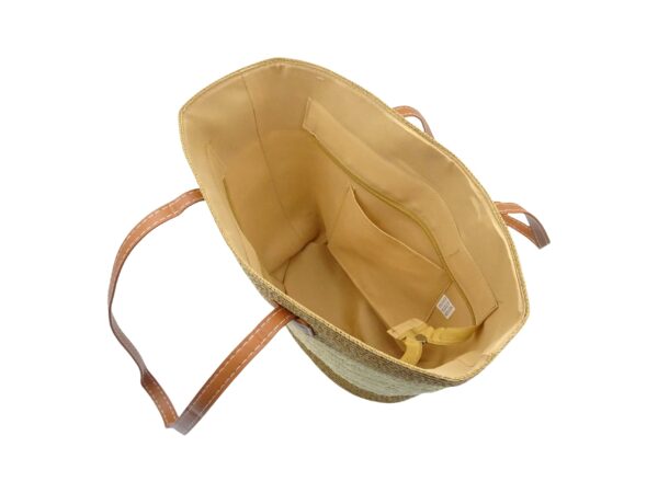 Szalma táska barna vállpánttal 44-2