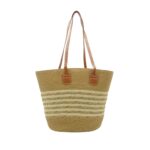 Szalma táska barna vállpánttal 44-2